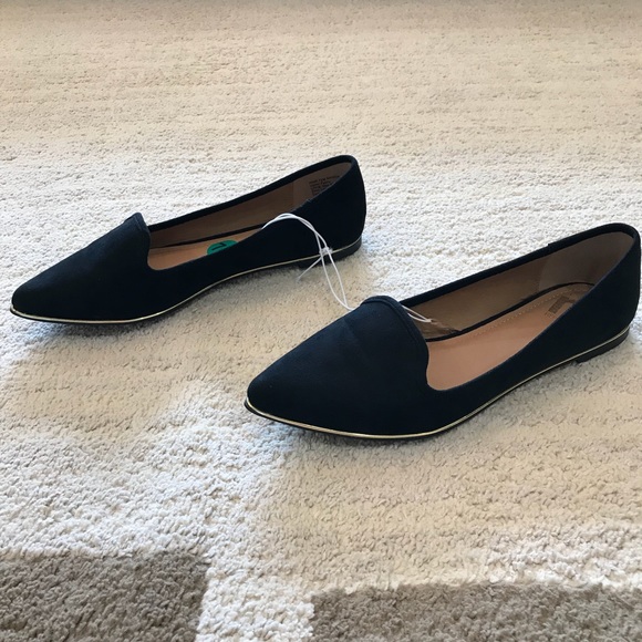 NWOT Report Pointed Toe with Gold Trim Flats - Picture 4 of 6